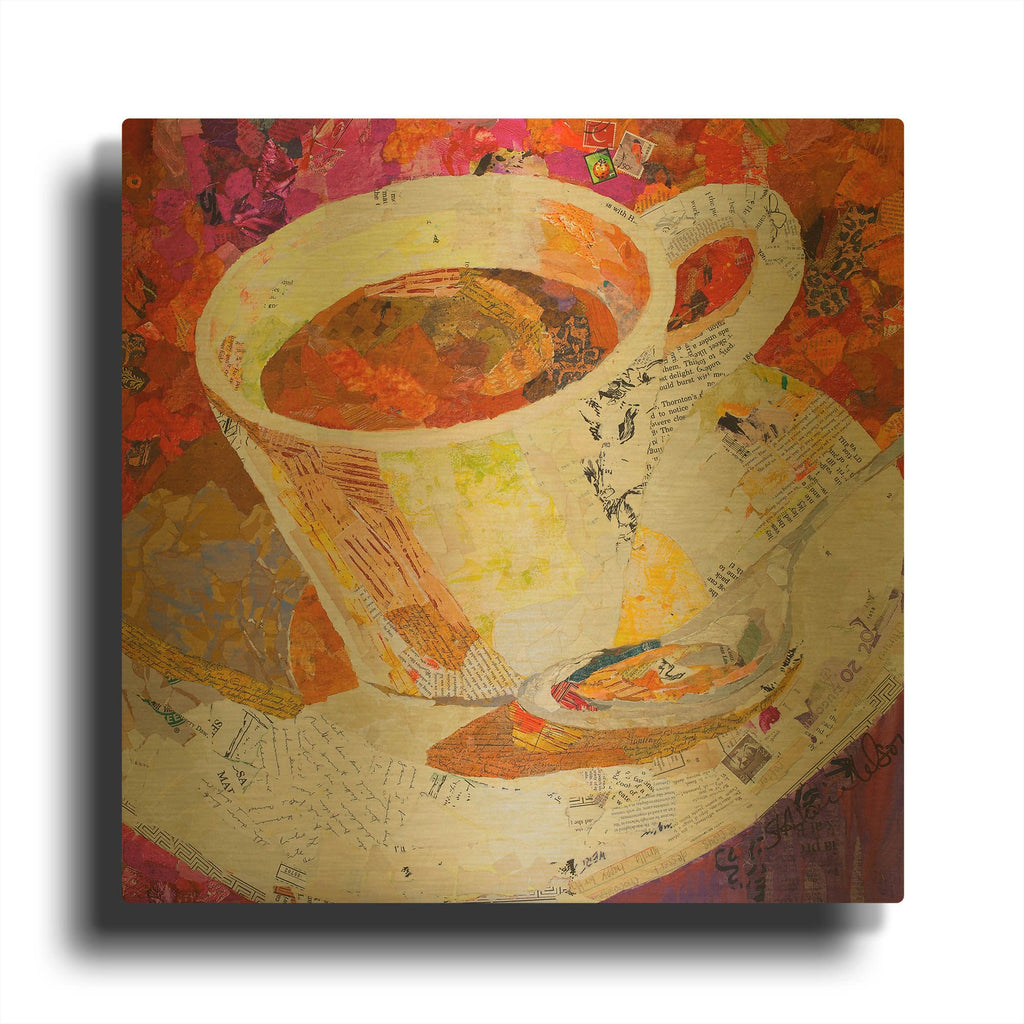 'Cafe au Lait' By St. Hilaire Elizabeth Gold Metal Wall Art