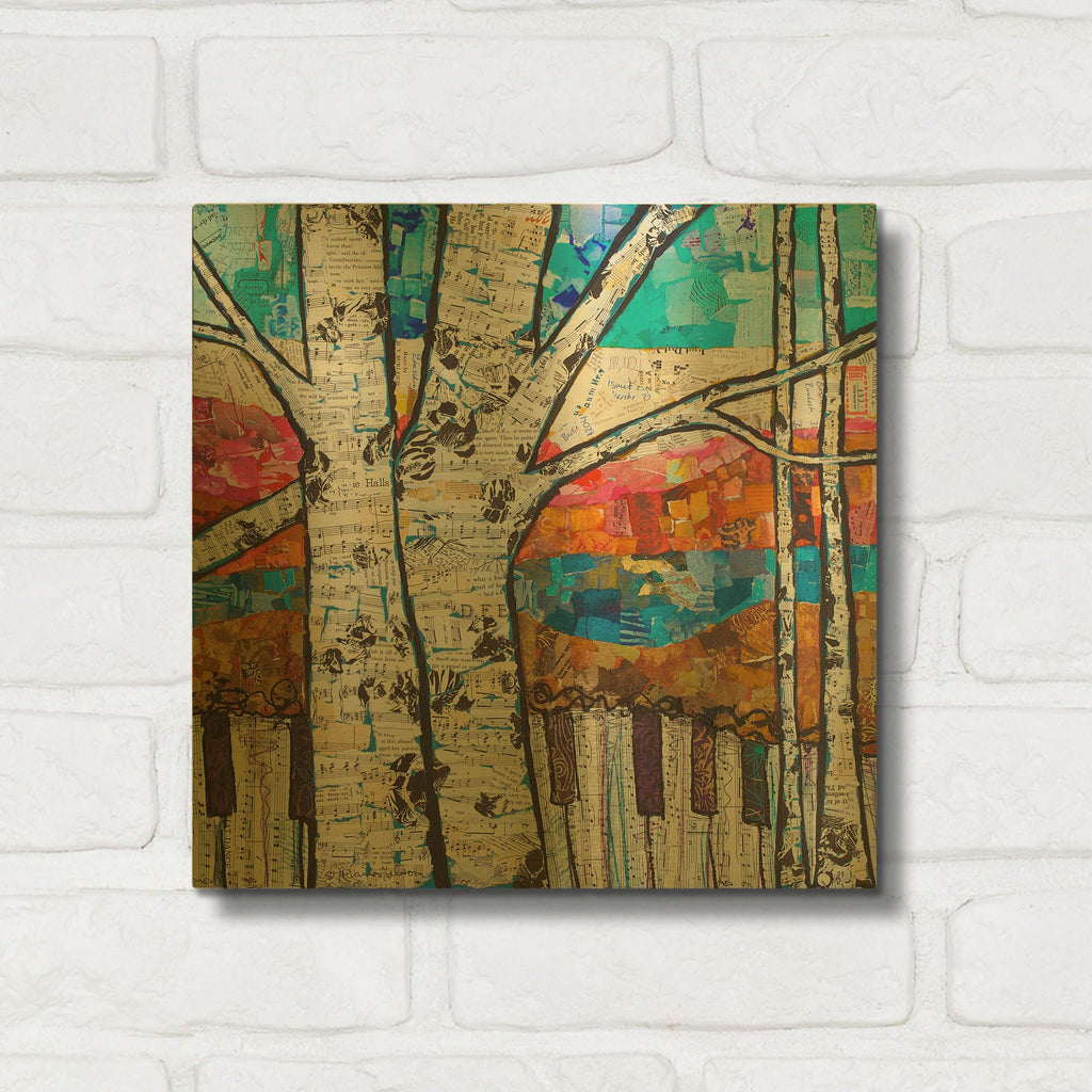 'Birch Keys 2' By St. Hilaire Elizabeth Gold Metal Wall Art