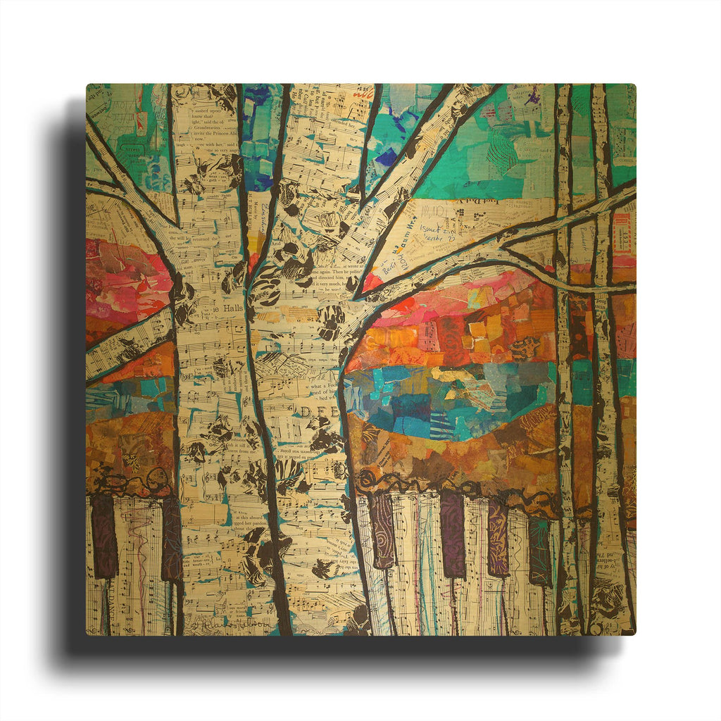 'Birch Keys 2' By St. Hilaire Elizabeth Gold Metal Wall Art