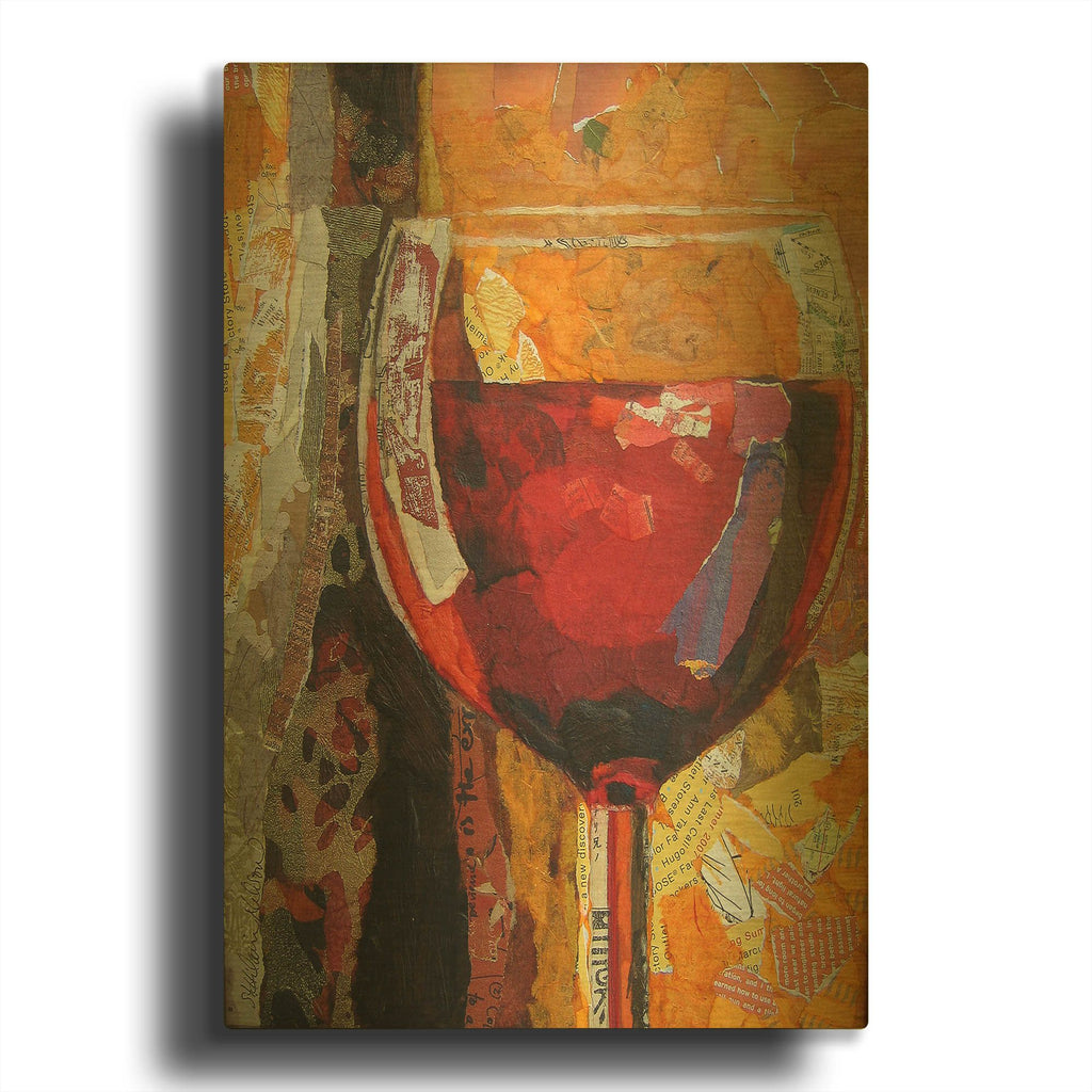 'Vino' By St. Hilaire Elizabeth Gold Metal Wall Art