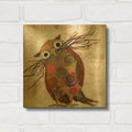 'Curious Owl 2' By St. Hilaire Elizabeth Gold Metal Wall Art