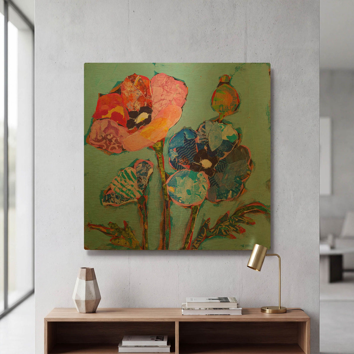 'Poppy 8' By St. Hilaire Elizabeth Gold Metal Wall Art