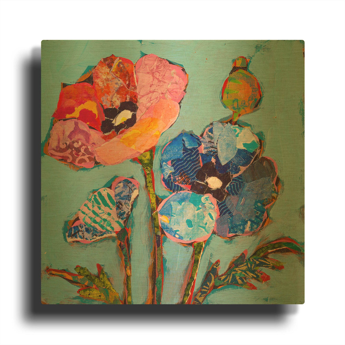 'Poppy 8' By St. Hilaire Elizabeth Gold Metal Wall Art