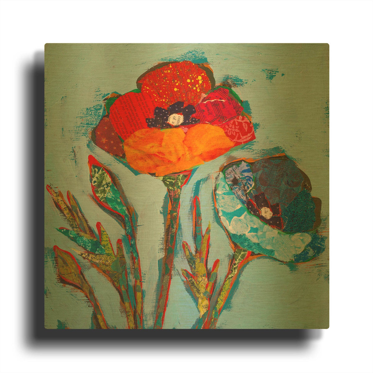 'Poppy 4' By St. Hilaire Elizabeth Gold Metal Wall Art