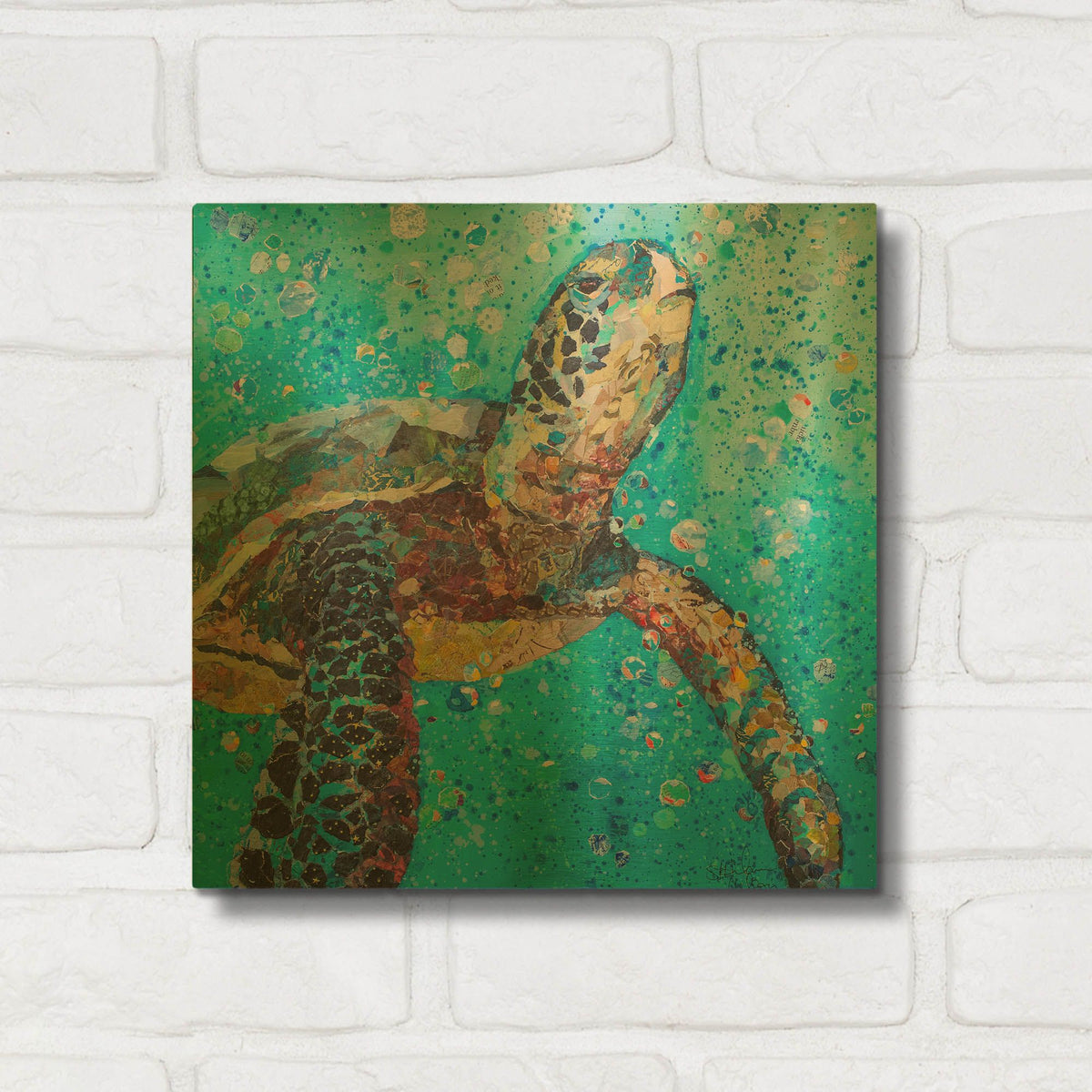 'Water Baby' By St. Hilaire Elizabeth Gold Metal Wall Art