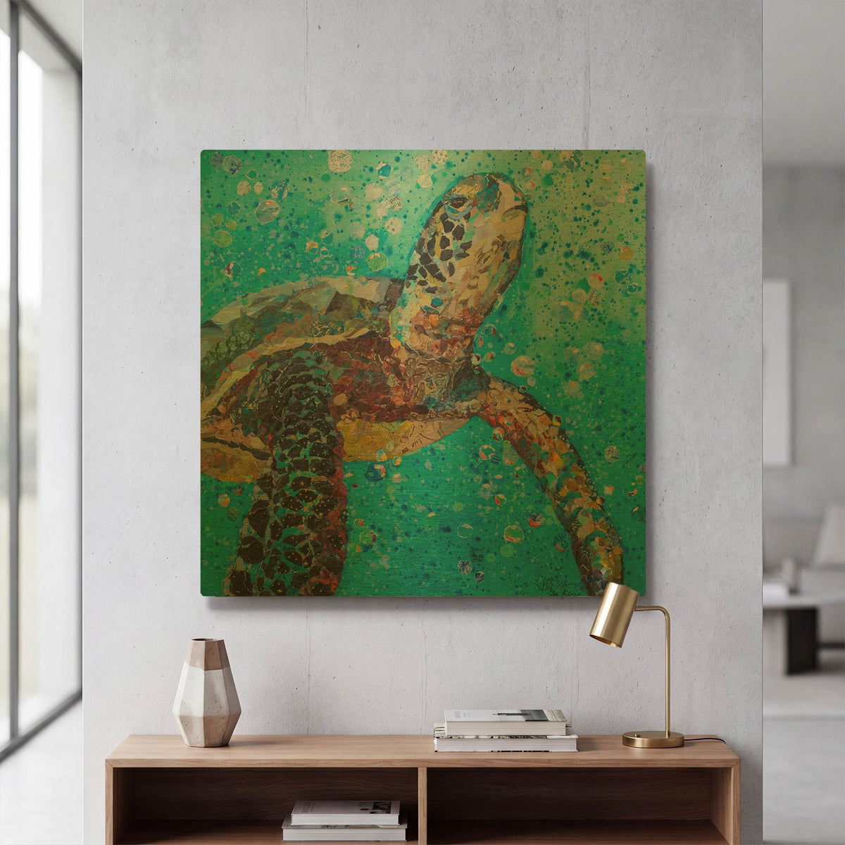 'Water Baby' By St. Hilaire Elizabeth Gold Metal Wall Art