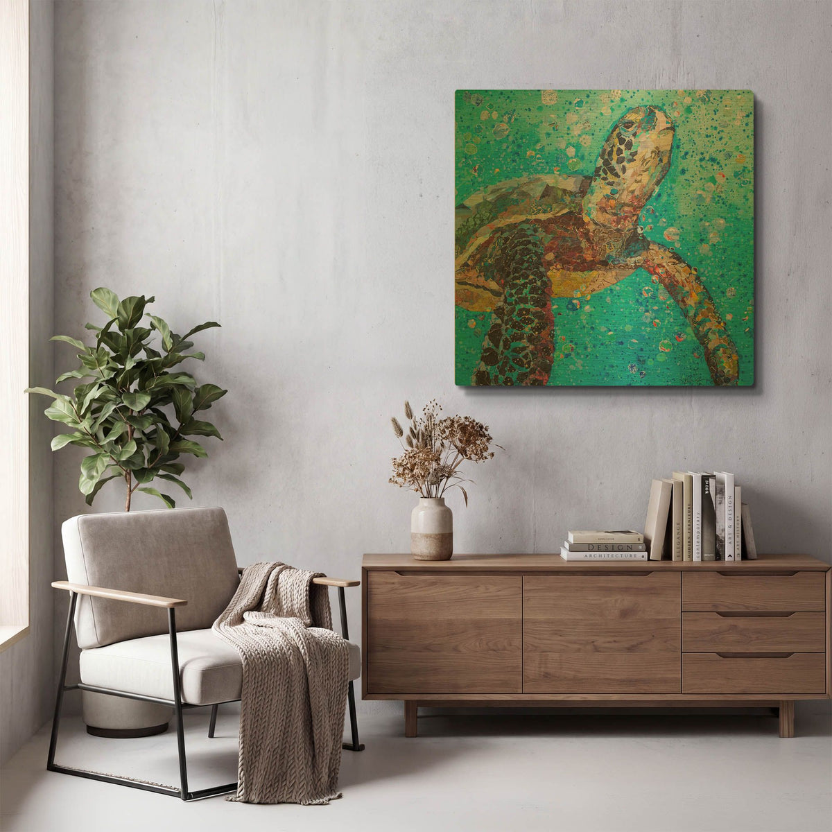 'Water Baby' By St. Hilaire Elizabeth Gold Metal Wall Art