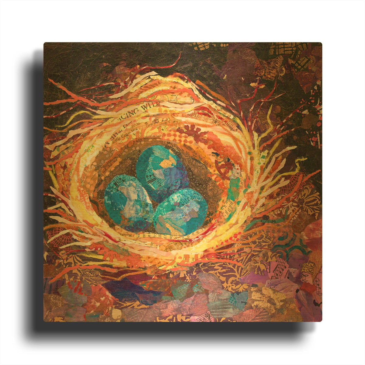 'Home' By St. Hilaire Elizabeth Gold Metal Wall Art