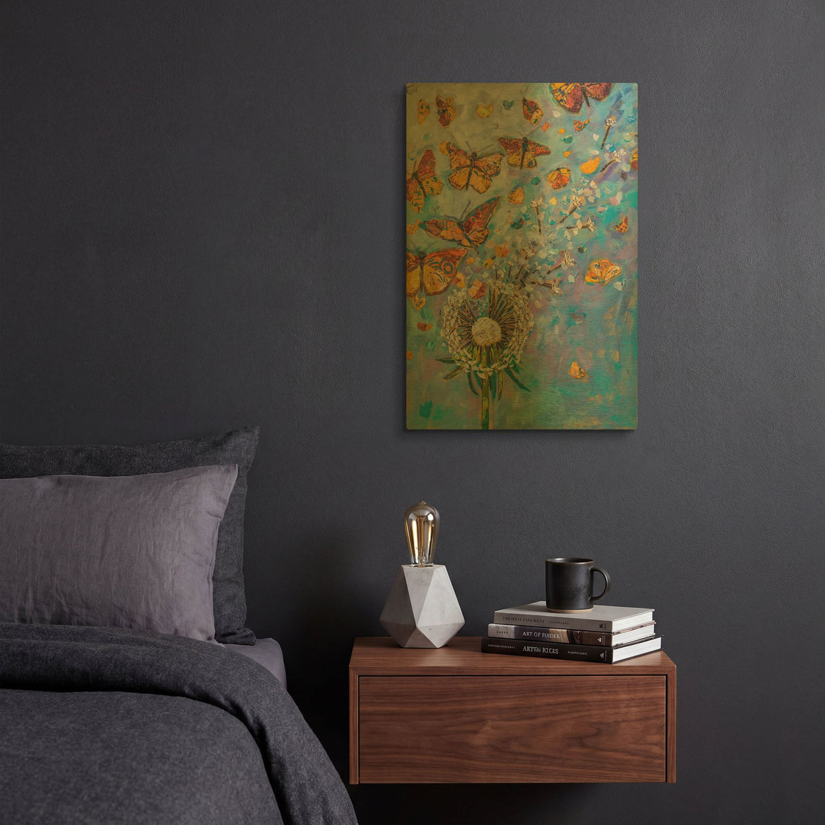 'Monarch Migration A' By St. Hilaire Elizabeth Gold Metal Wall Art