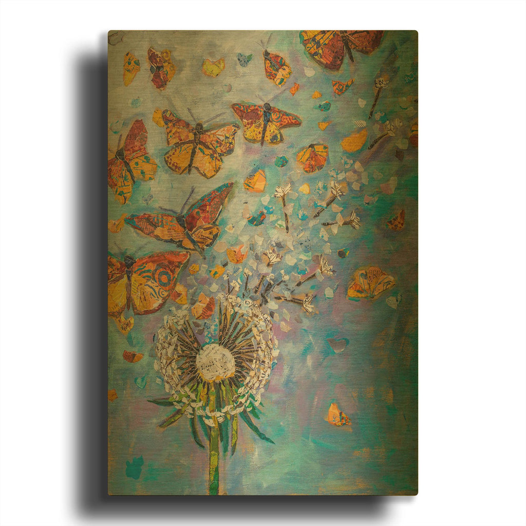 'Monarch Migration A' By St. Hilaire Elizabeth Gold Metal Wall Art