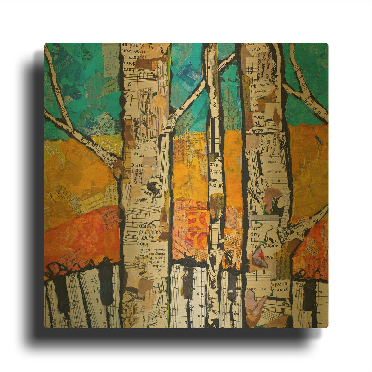 'Wild White 2' By St. Hilaire Elizabeth Gold Metal Wall Art