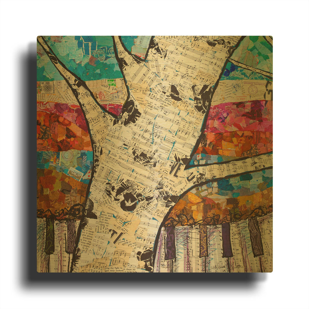 'Birch Keys 1' By St. Hilaire Elizabeth Gold Metal Wall Art
