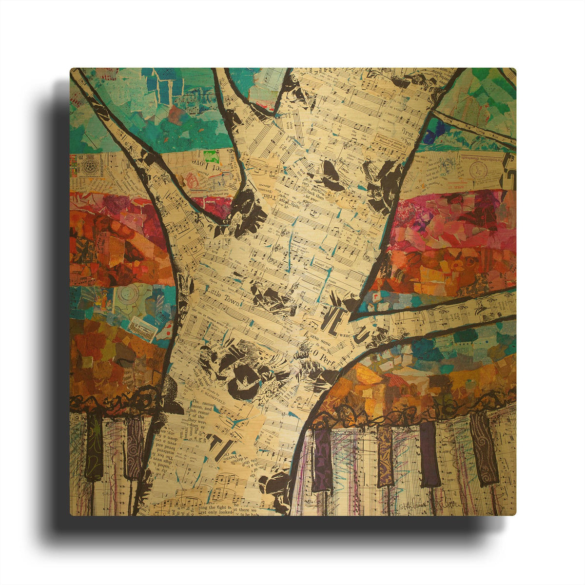 'Birch Keys 1' By St. Hilaire Elizabeth Gold Metal Wall Art