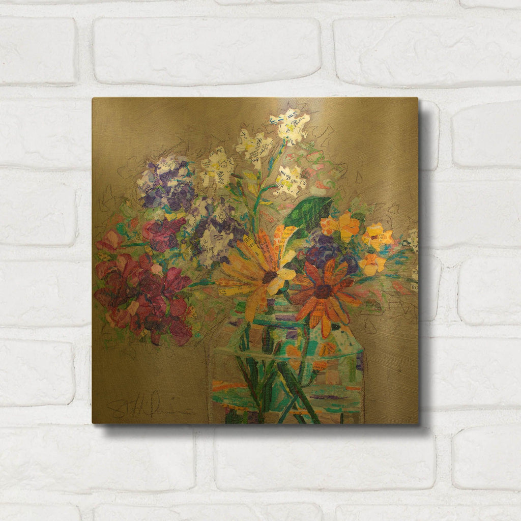 'Lizard Bouquet' By St. Hilaire Elizabeth Gold Metal Wall Art