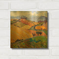 'Tuscany Rolling Hills' By St. Hilaire Elizabeth Gold Metal Wall Art