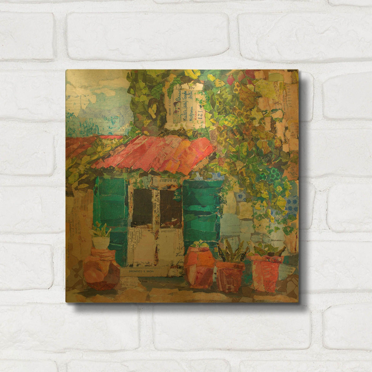 'Cortona Kitchen Doorway' By St. Hilaire Elizabeth Gold Metal Wall Art