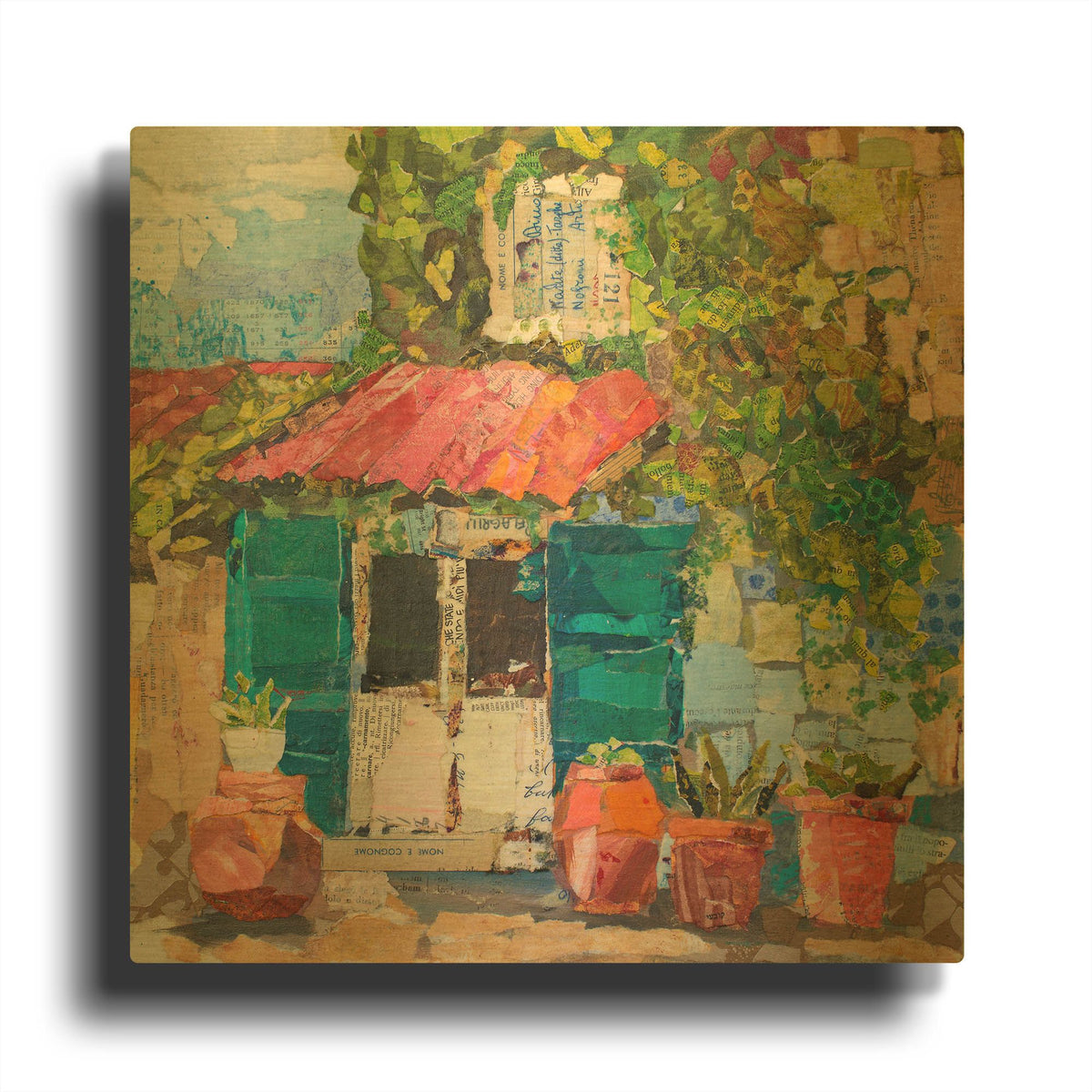'Cortona Kitchen Doorway' By St. Hilaire Elizabeth Gold Metal Wall Art