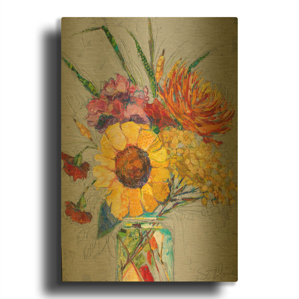 'Falling For You' By St. Hilaire Elizabeth Gold Metal Wall Art