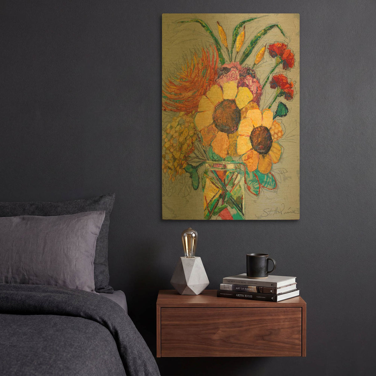 'Falling For You 2' By St. Hilaire Elizabeth Gold Metal Wall Art
