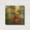 'Blue Sky Finch' By St. Hilaire Elizabeth Gold Metal Wall Art