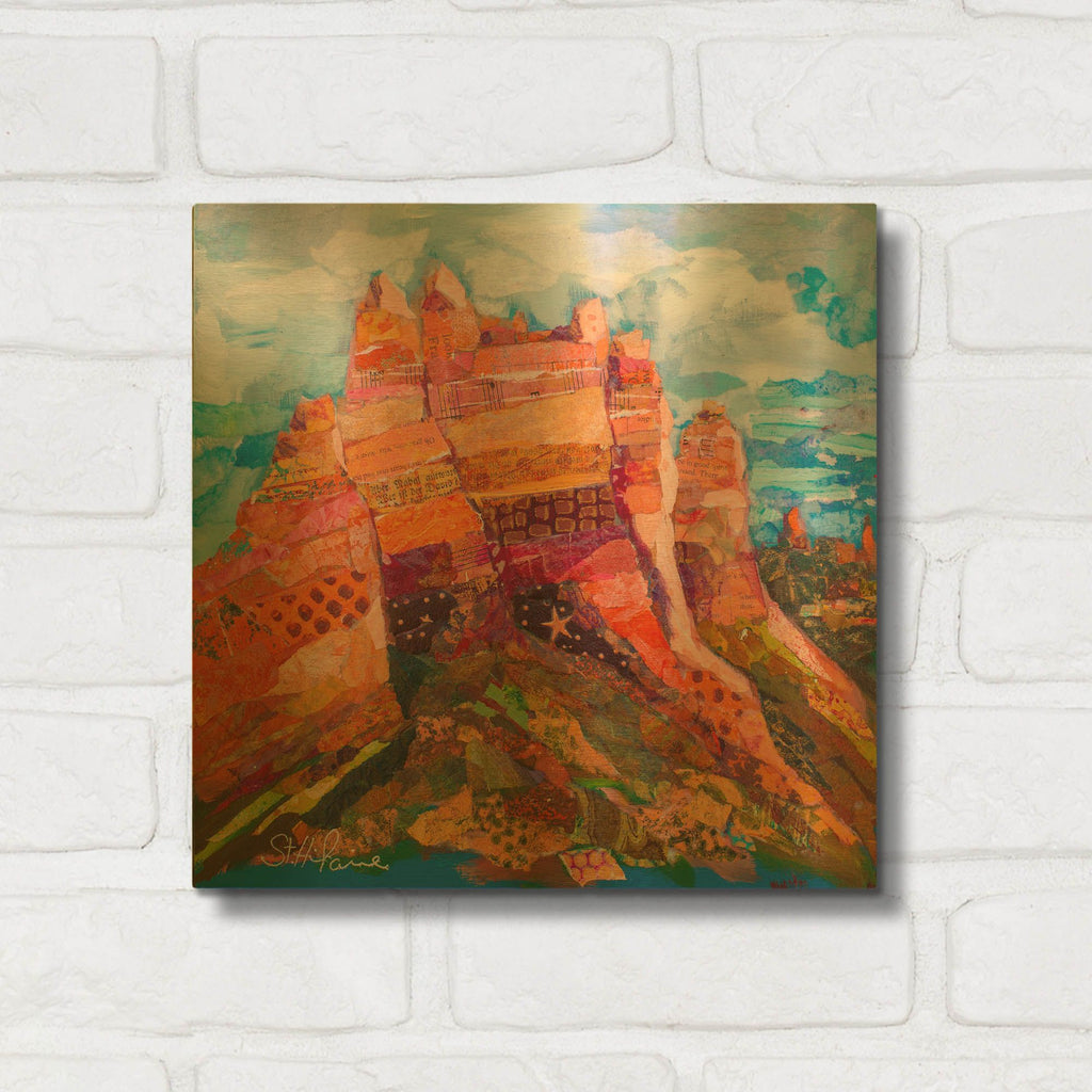 'Sedonas Last Look' By St. Hilaire Elizabeth Gold Metal Wall Art