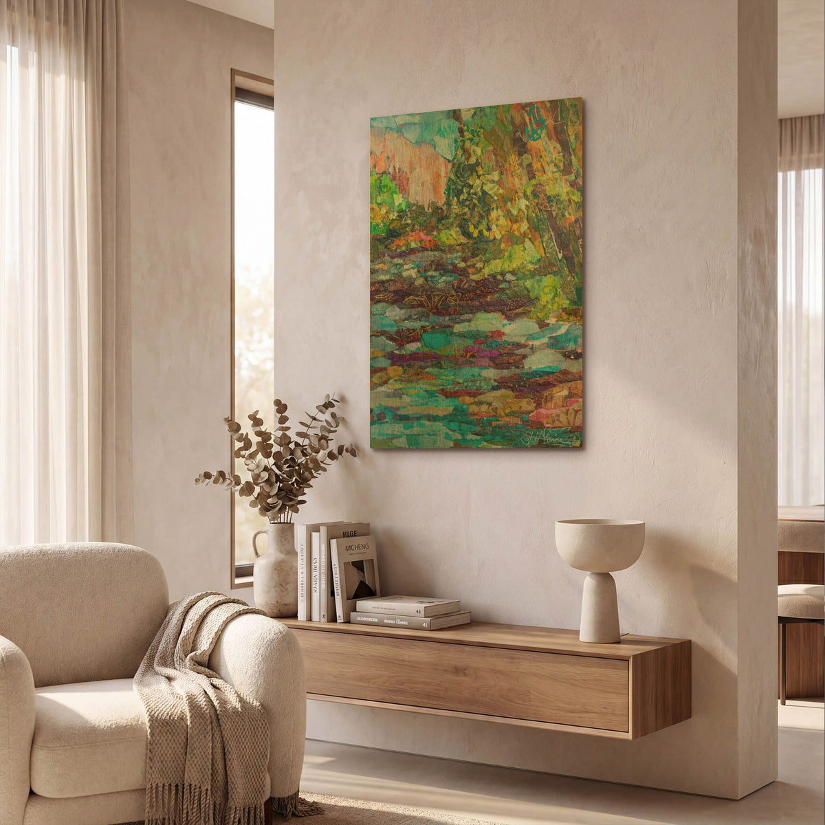 'Respite' By St. Hilaire Elizabeth Gold Metal Wall Art