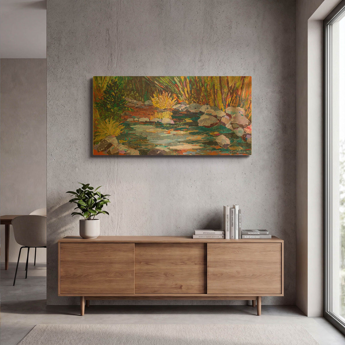 'Oak Creek Sedona' By St. Hilaire Elizabeth Gold Metal Wall Art