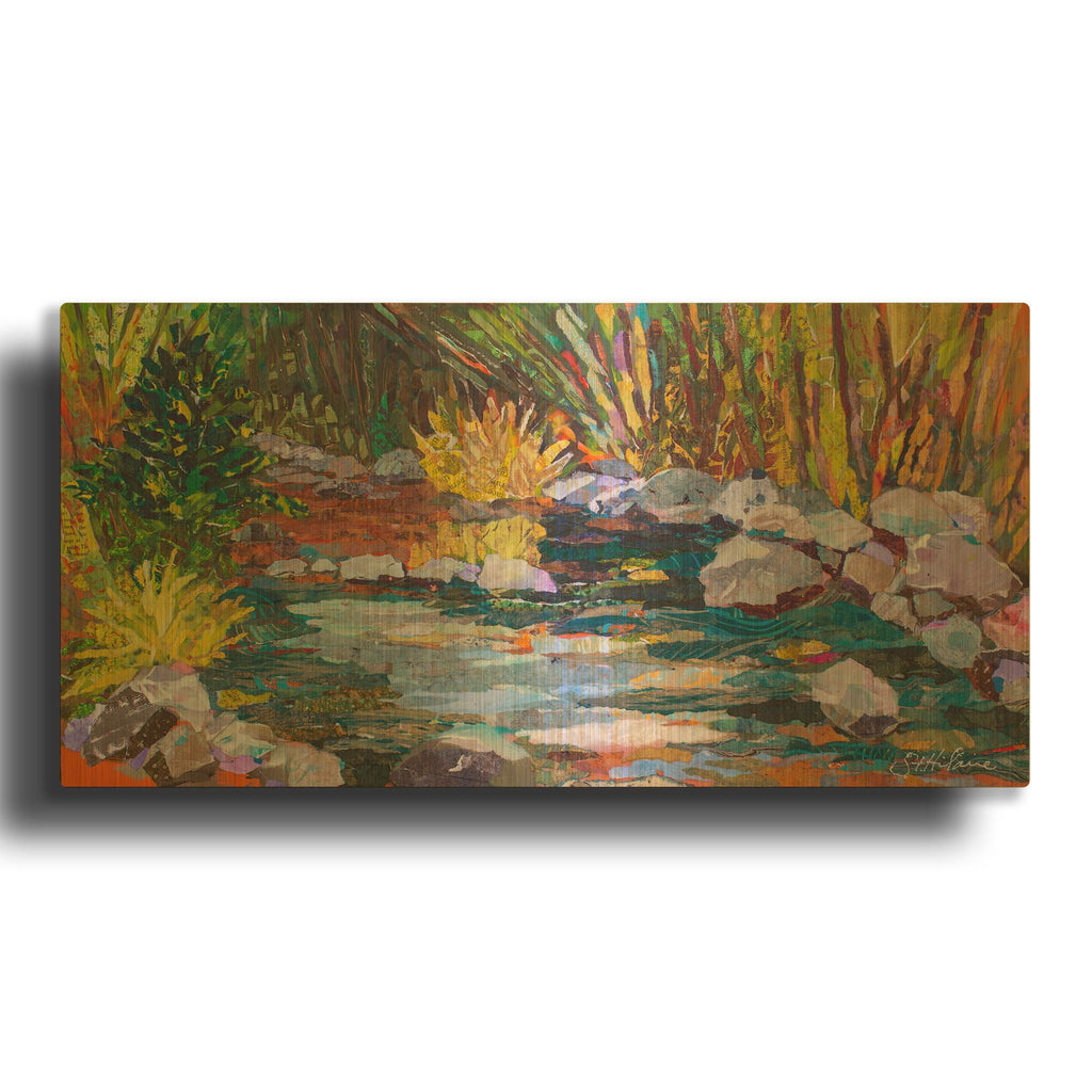 'Oak Creek Sedona' By St. Hilaire Elizabeth Gold Metal Wall Art
