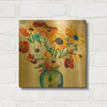 'Happiness B' By St. Hilaire Elizabeth Gold Metal Wall Art