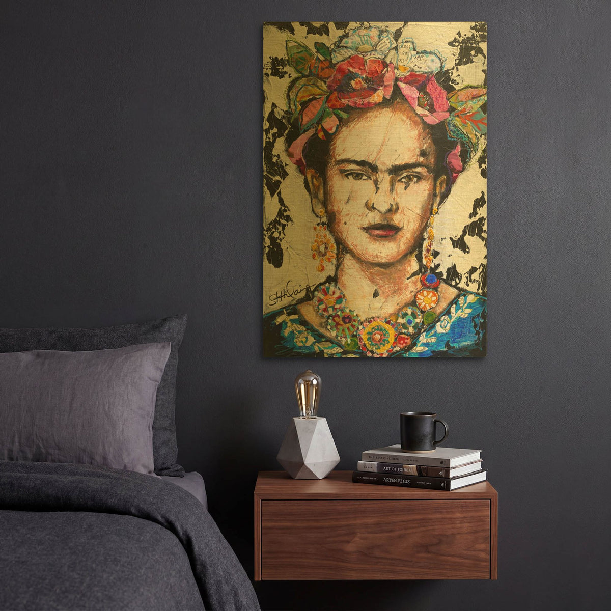 'Frida' By St. Hilaire Elizabeth Gold Metal Wall Art