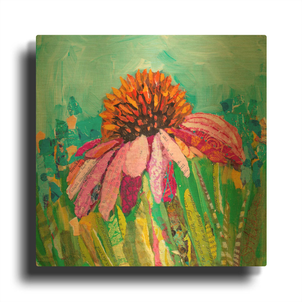 'Coneflower' By St. Hilaire Elizabeth Gold Metal Wall Art