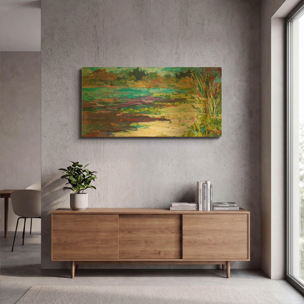 'Wekiva Sand Lake' By St. Hilaire Elizabeth Gold Metal Wall Art