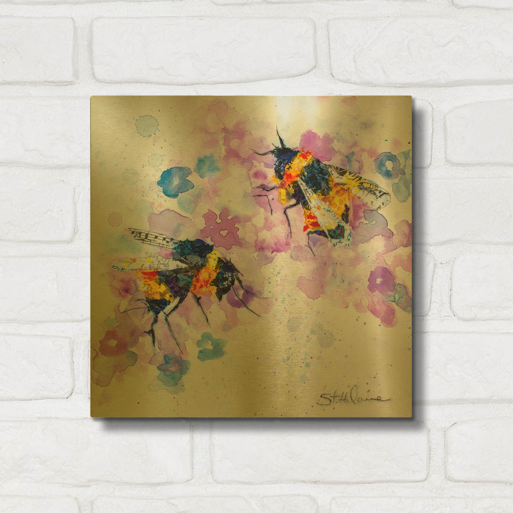 'We Are Bees' By St. Hilaire Elizabeth Gold Metal Wall Art