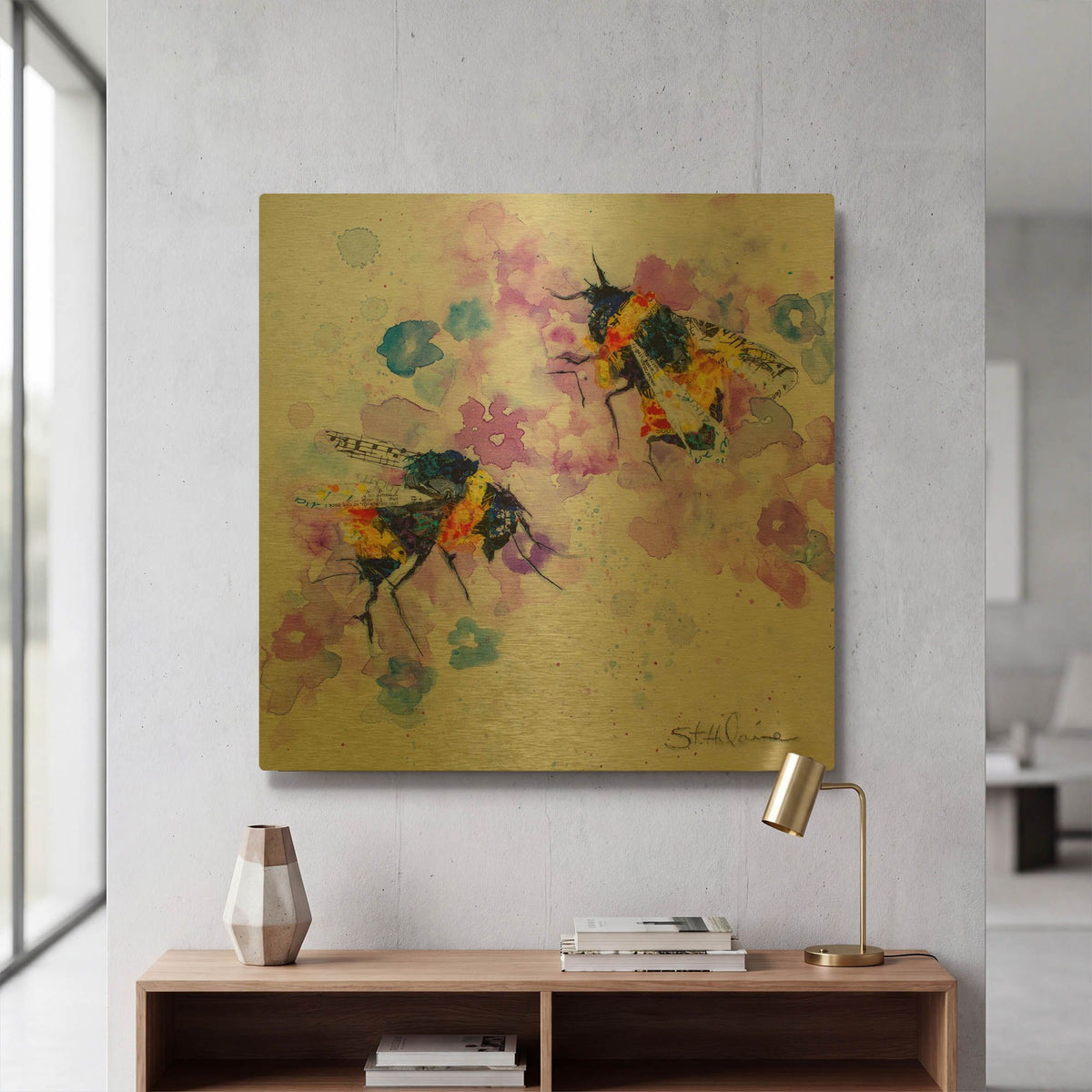 'We Are Bees' By St. Hilaire Elizabeth Gold Metal Wall Art