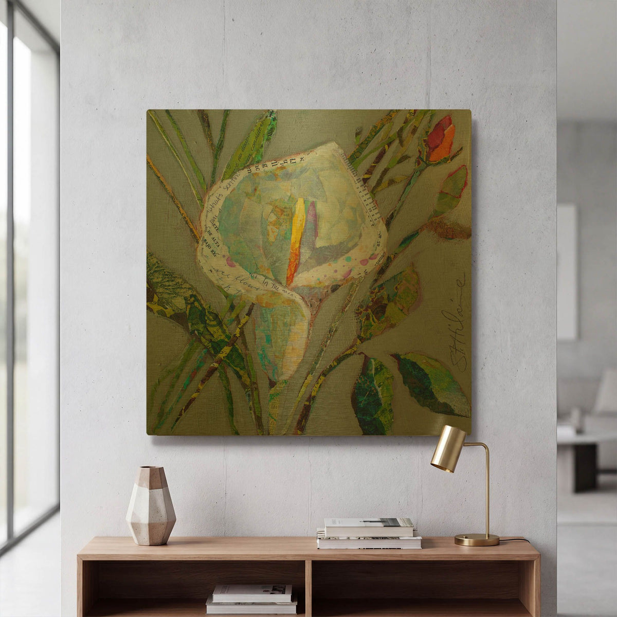 'With Love' By St. Hilaire Elizabeth Gold Metal Wall Art