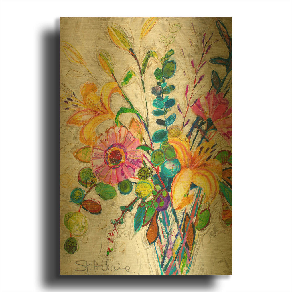 'Happy Birthday!' By St. Hilaire Elizabeth Gold Metal Wall Art