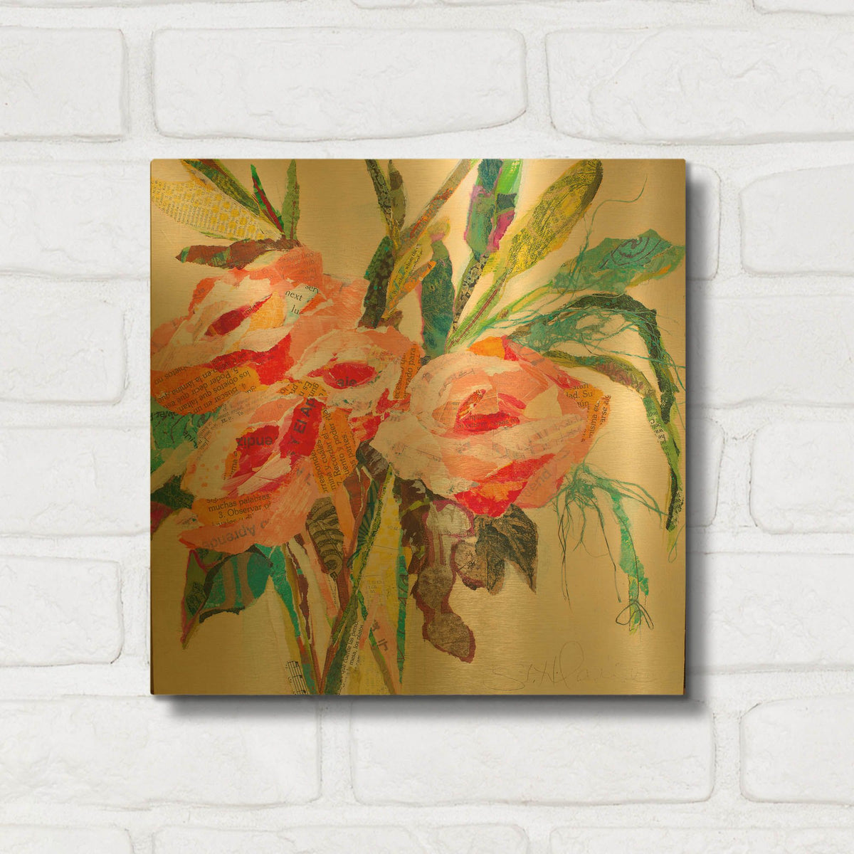'Tropical Vallarta' By St. Hilaire Elizabeth Gold Metal Wall Art