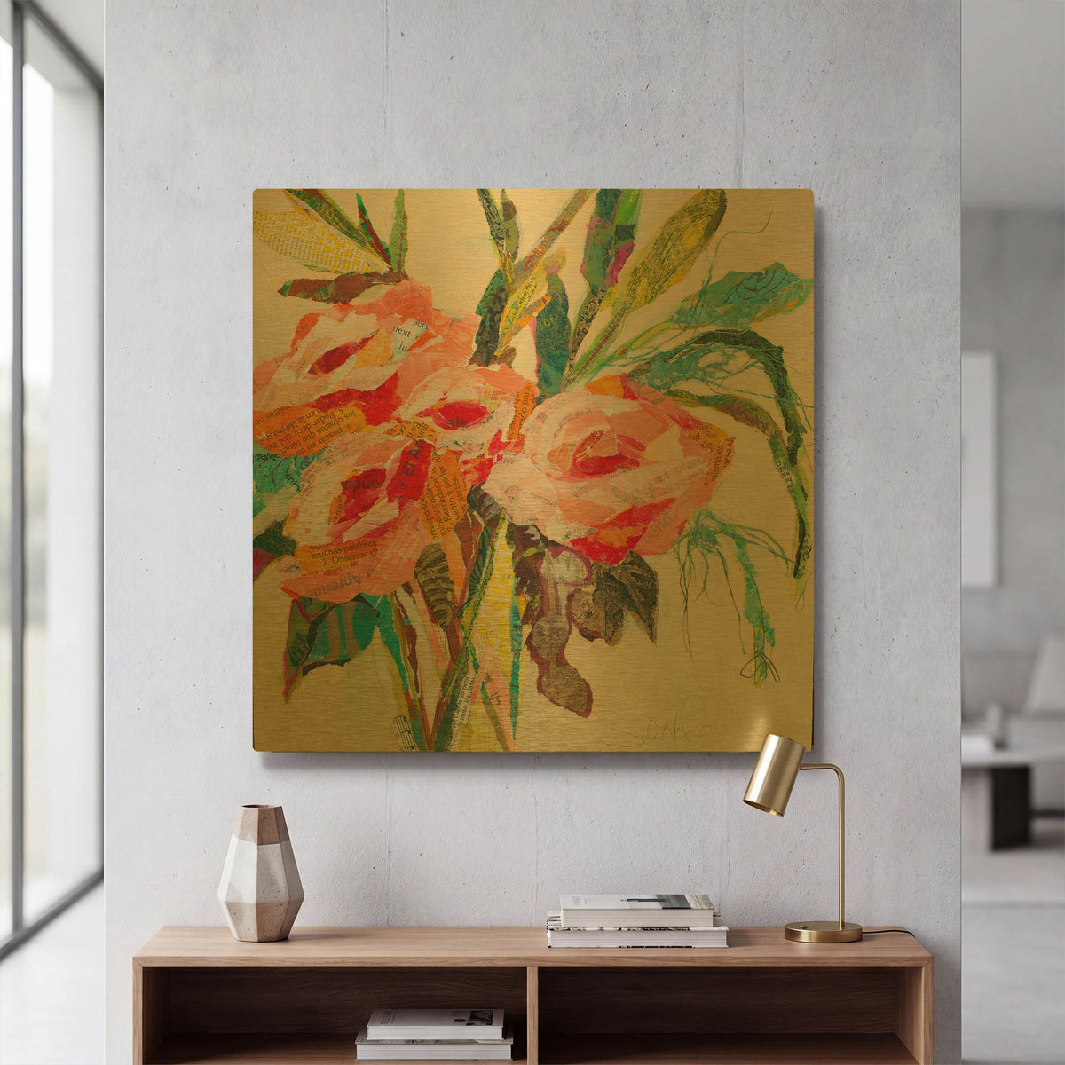 'Tropical Vallarta' By St. Hilaire Elizabeth Gold Metal Wall Art