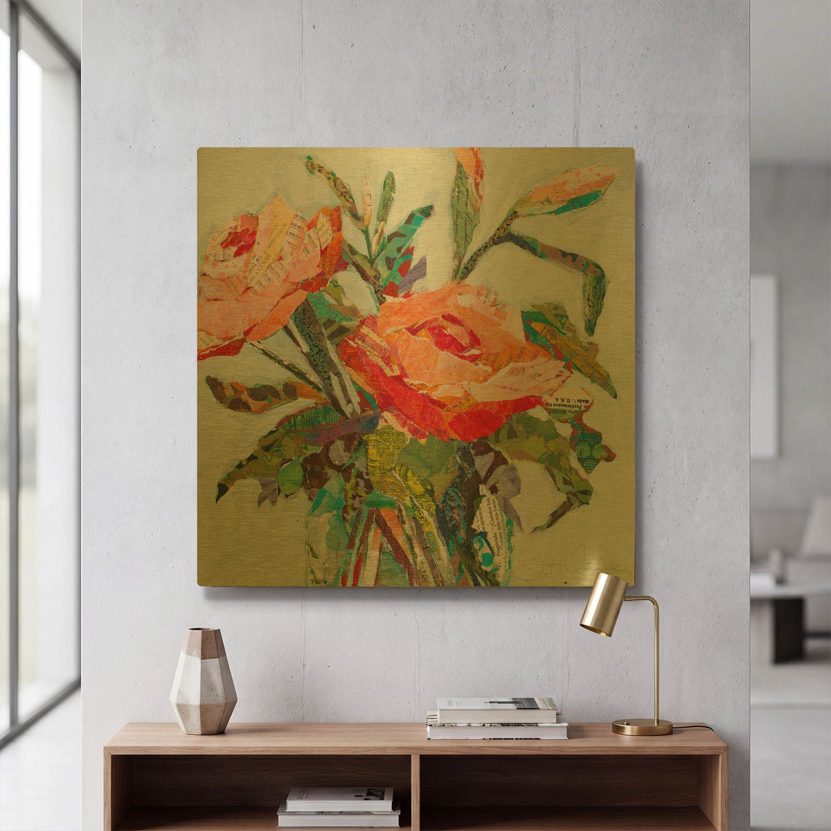 'Hacienda Dream' By St. Hilaire Elizabeth Gold Metal Wall Art