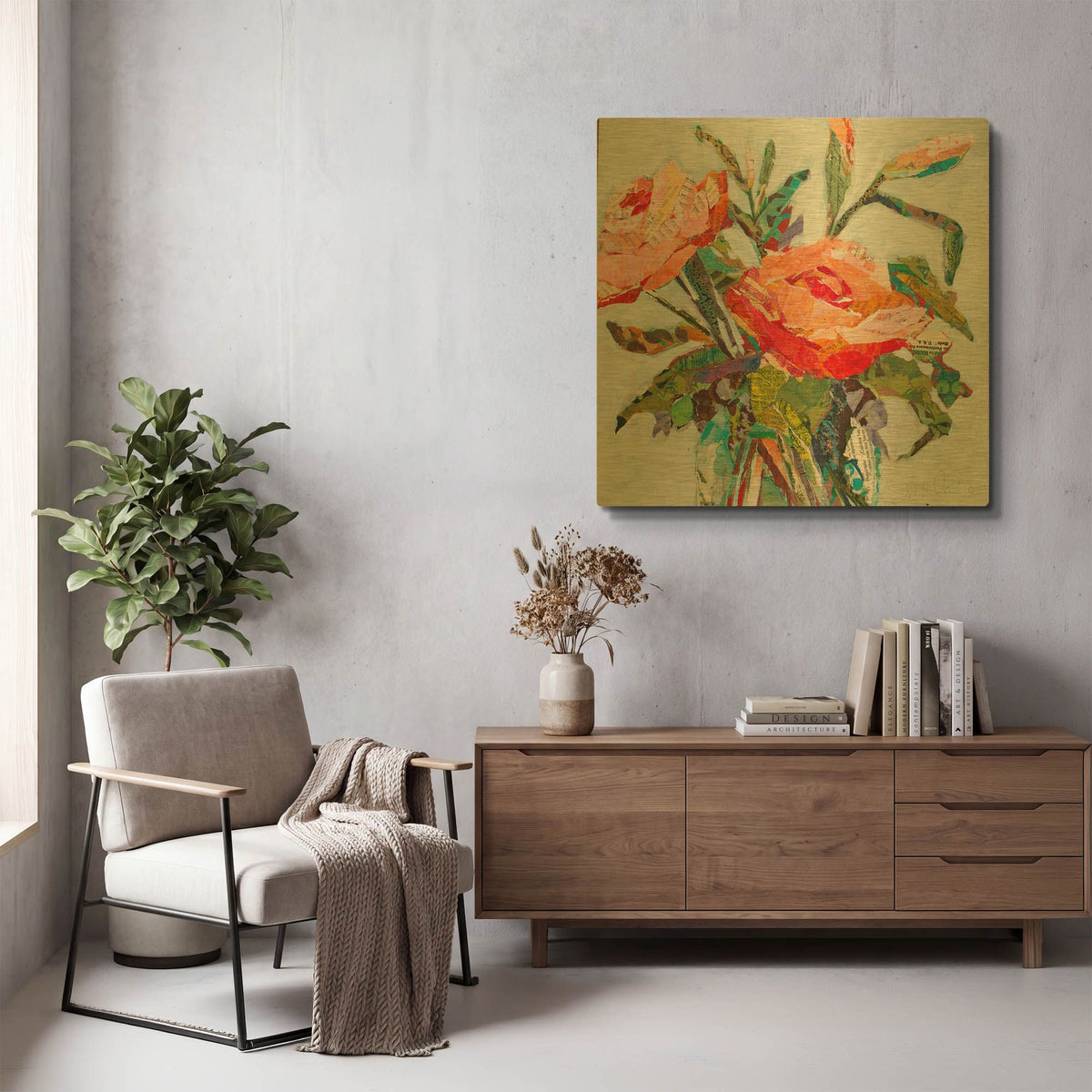 'Hacienda Dream' By St. Hilaire Elizabeth Gold Metal Wall Art