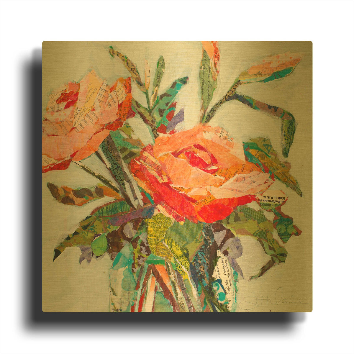 'Hacienda Dream' By St. Hilaire Elizabeth Gold Metal Wall Art