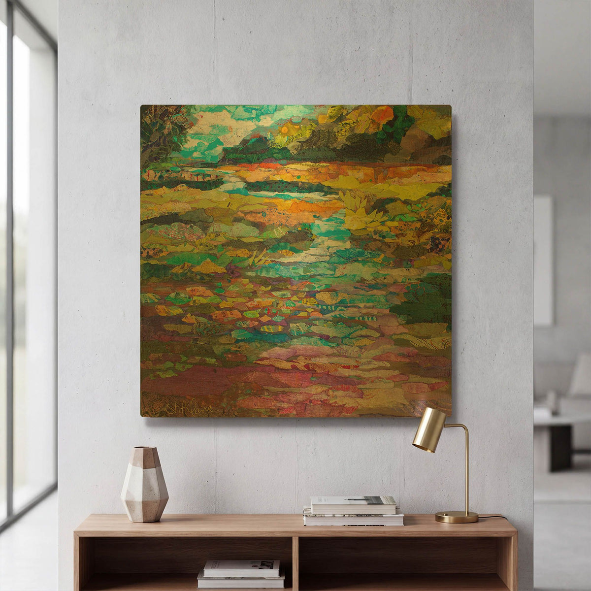 'Along the Wekiva' By St. Hilaire Elizabeth Gold Metal Wall Art