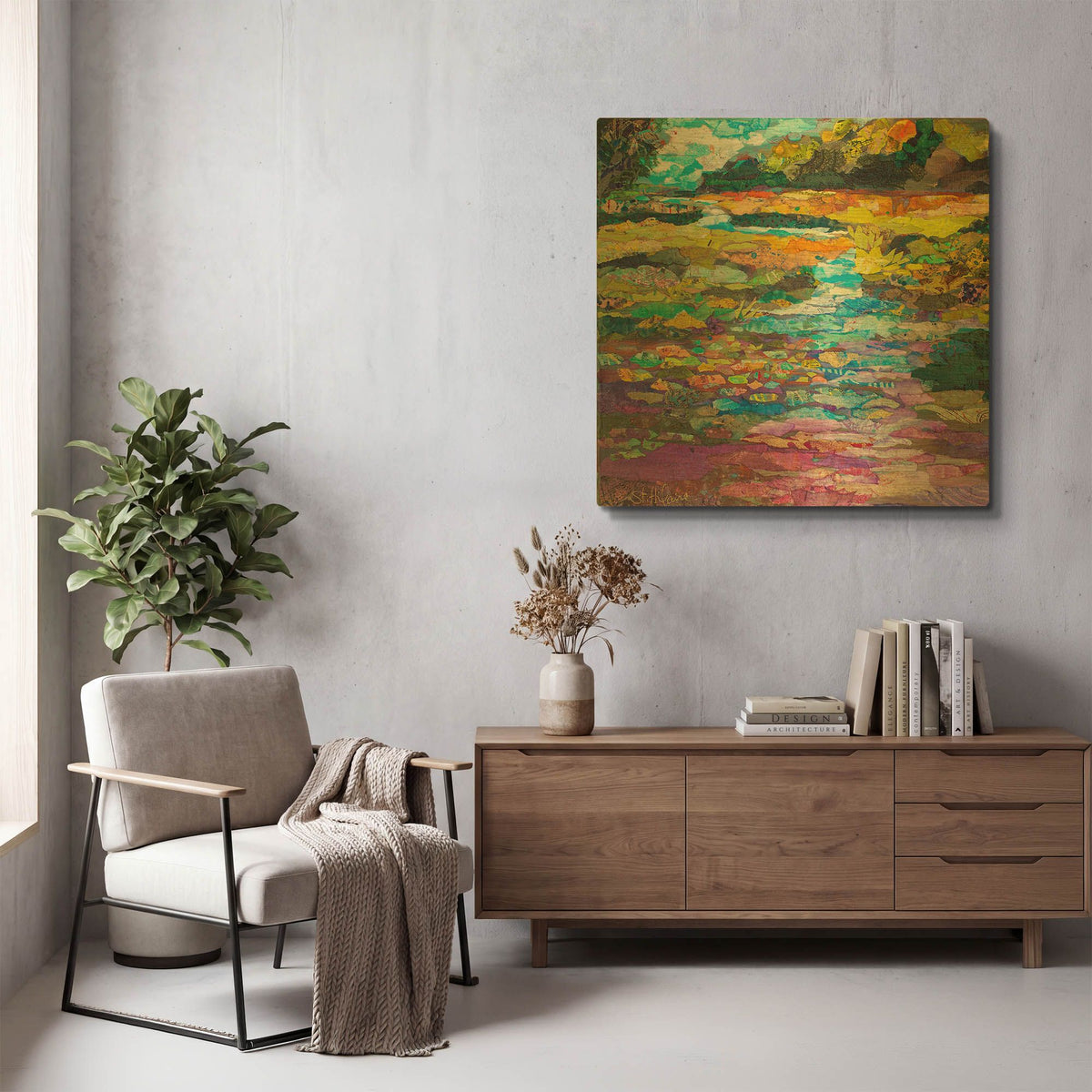 'Along the Wekiva' By St. Hilaire Elizabeth Gold Metal Wall Art