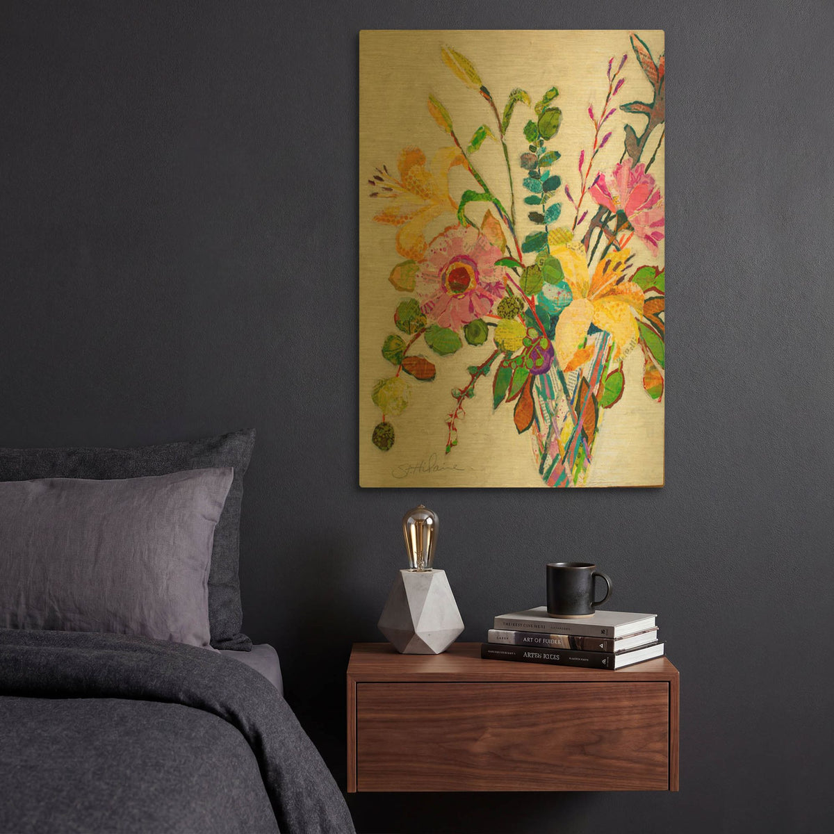 'Happy Birthday! 2' By St. Hilaire Elizabeth Gold Metal Wall Art