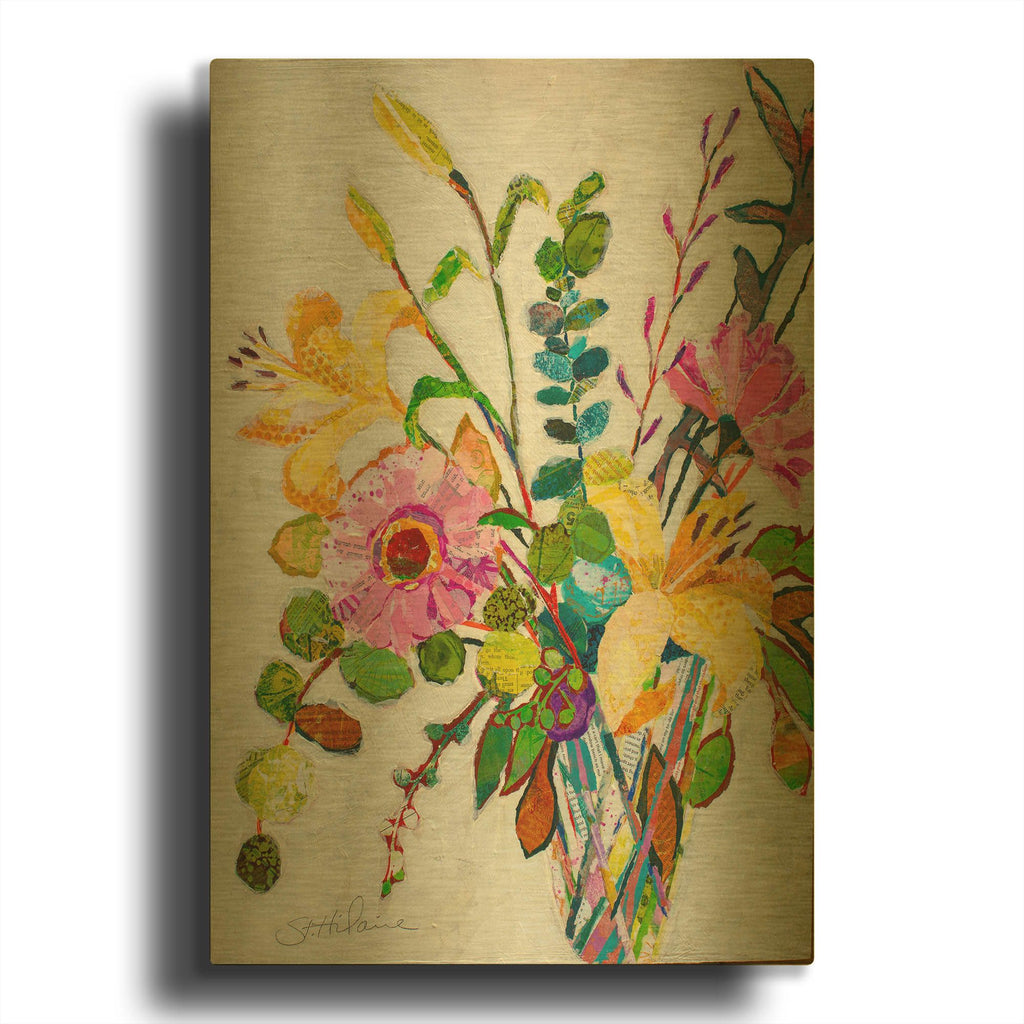 'Happy Birthday! 2' By St. Hilaire Elizabeth Gold Metal Wall Art