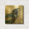 'Raven 6' By St. Hilaire Elizabeth Gold Metal Wall Art