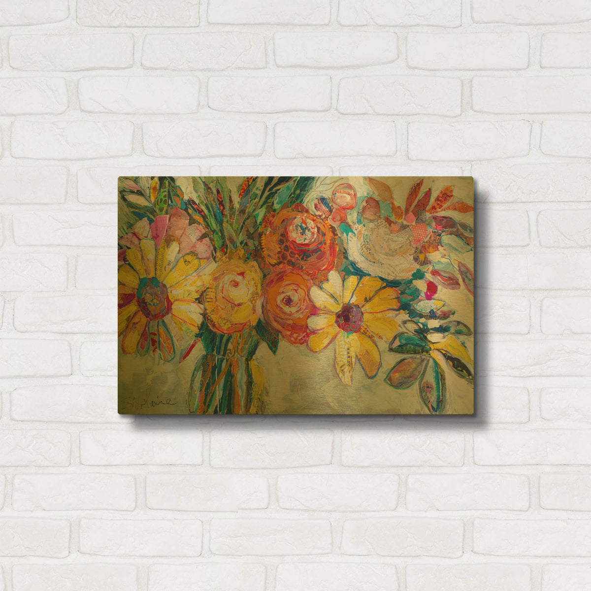 'Sunday Morning' By St. Hilaire Elizabeth Gold Metal Wall Art