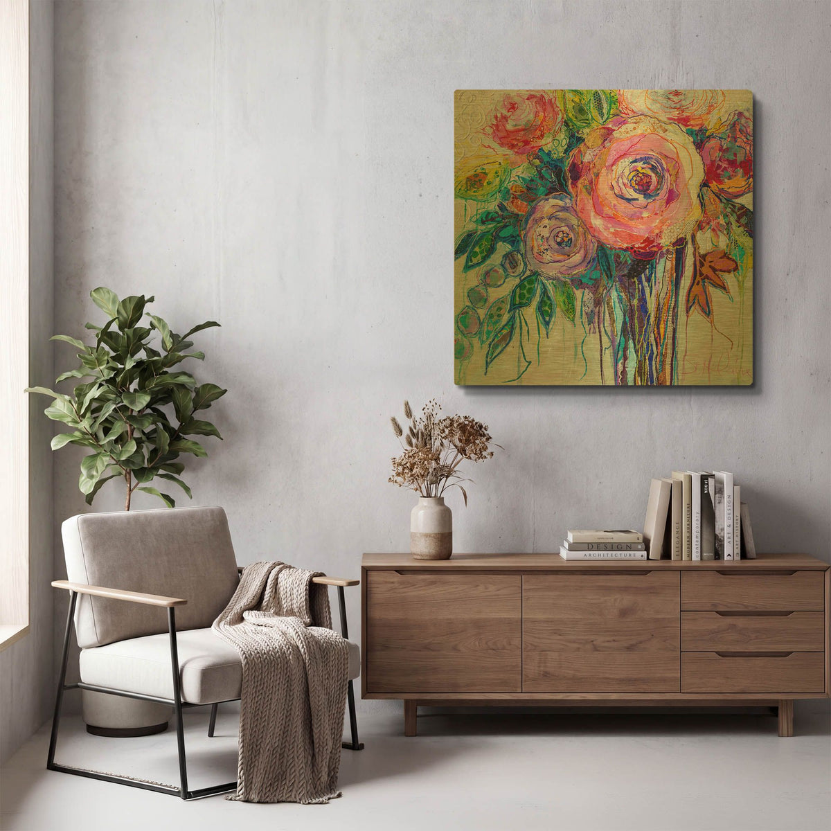 'You Bring Me Joy' By St. Hilaire Elizabeth Gold Metal Wall Art