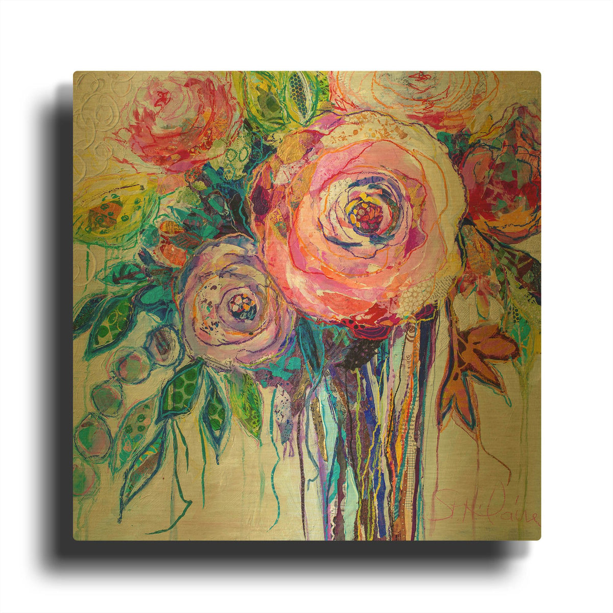 'You Bring Me Joy' By St. Hilaire Elizabeth Gold Metal Wall Art