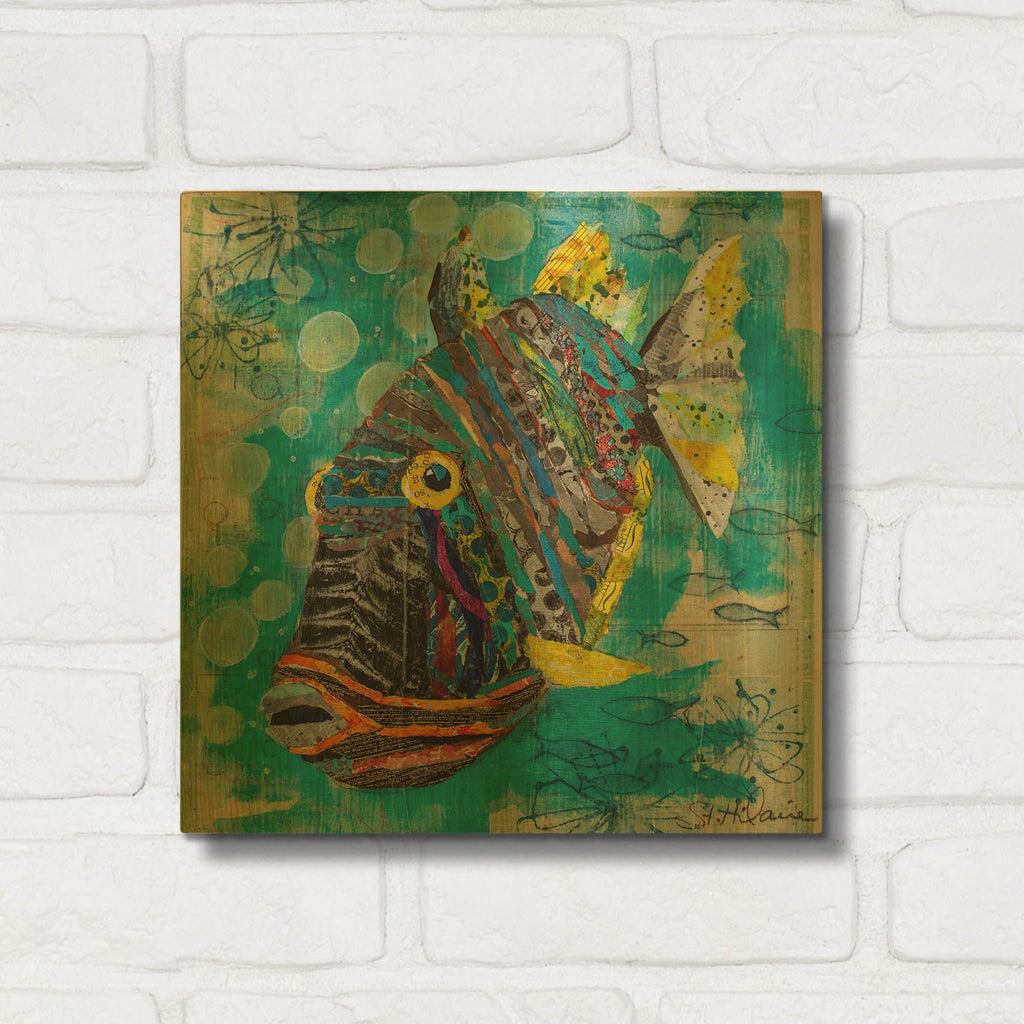 'Reef Fish' By St. Hilaire Elizabeth Gold Metal Wall Art